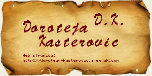 Doroteja Kašterović vizit kartica
